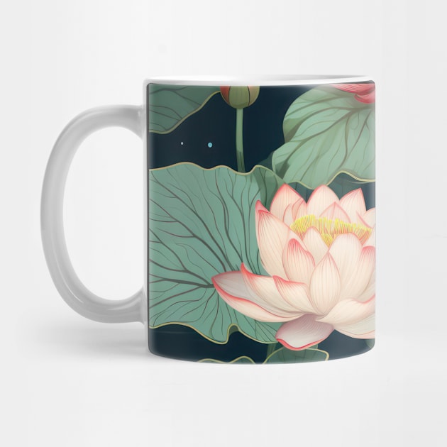 Serenity Blooms: Timeless Lotus Flower Pattern by star trek fanart and more